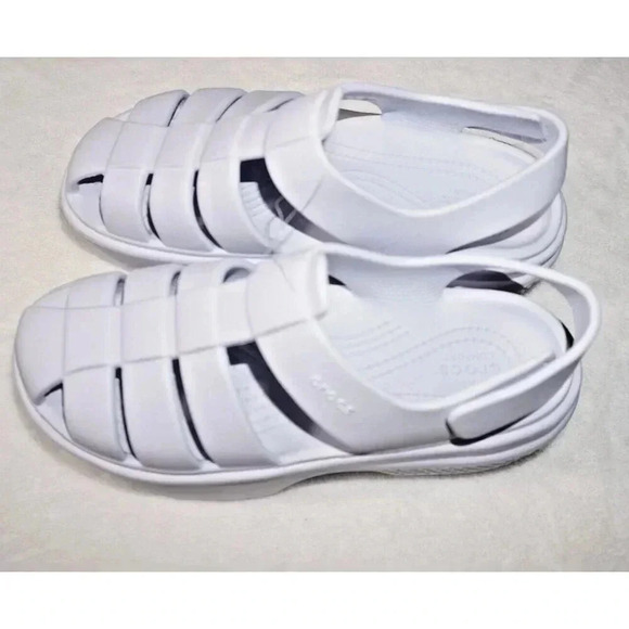 CROCS NWT Stomp Fisherman Sandals Platform Dreamscape purple 6 womens - Picture 3 of 10